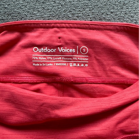 Outdoor Voices Smooth Orange Legging Size Small RN101116 - Picture 5 of 9